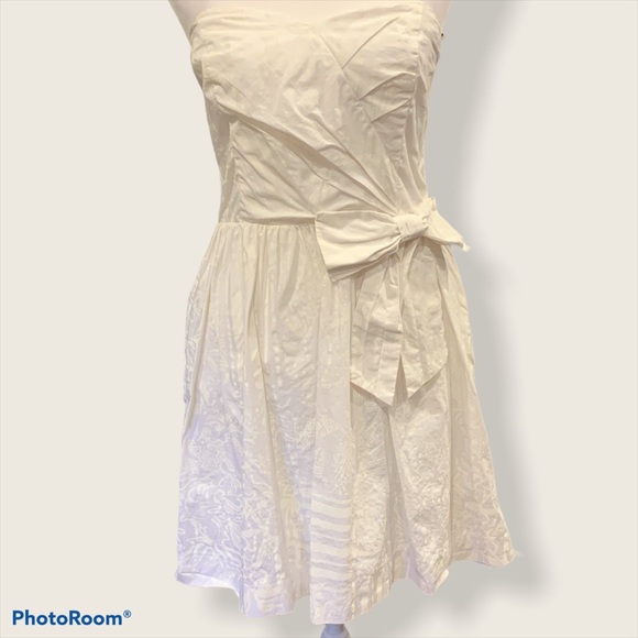 Lilly Pulitzer White Strapless Dress Size M